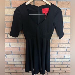 NWT Z Spoke By Zac Posen Black Fit Mini Dress Size 0